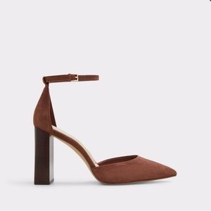 Aldo Millgate Strappy Block Heel in Dark Brown